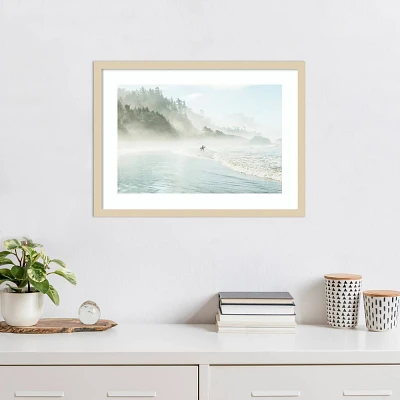 Amanti Art Catching The Morning Surf by Garret Suhrie Wood Framed Wall Art Print