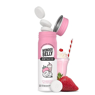 Wonderbelly Mini Milkshake - Strawberry - 12ct