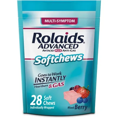 Rolaids Digestive Health Treatment Soft Chewable - Berry - 28ct