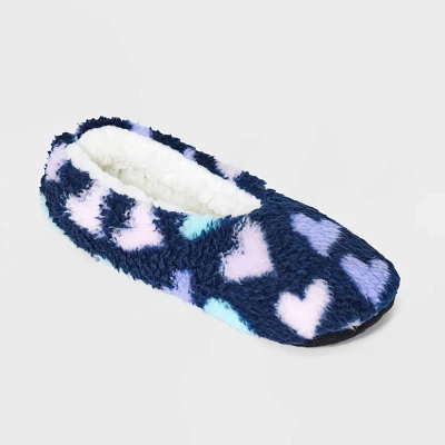 Girls Hearts Slipper Socks