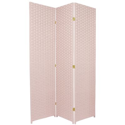 Oriental Furniture 6 Tall Woven Fiber Room Divider Special Edition 3 Panel : Privacy Partition