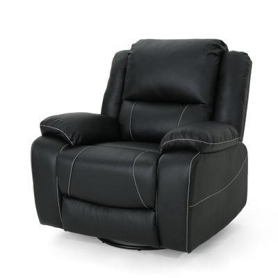 Malic Classic Tufted PU Leather Swivel Recliner