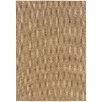 9x13 Keaton Basket Weave Patio Rug Sand