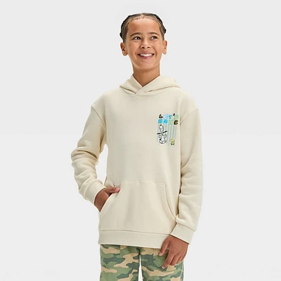 Boys Snoopy Hooded Pullover Sweatshirt - art class Off-White