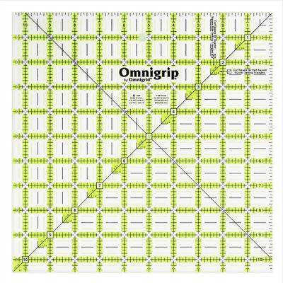 Omnigrid 10-1/2 x 10-1/2 Non-Slip Square Quilting Ruler: Quilters Rulers, 10.5 x 10.5, Sewing Tools, Quilting Supplies