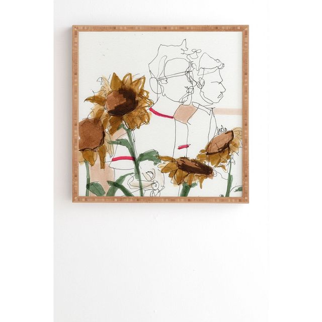 Deny Designs  Kc Lo Late Summer The Things I Kept Inside Bamboo Framed Wall Art White : Modern Digital Art