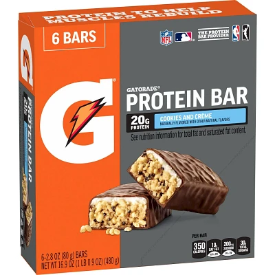 Gatorade Organic Protein Bar Cookies and Cream Protein Bar - 16.9oz/6ct