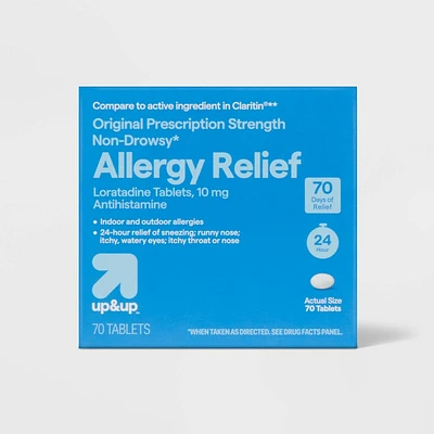 Loratadine Antihistamine 10mg Non Drowsy Allergy Relief Tablets -  - up&up