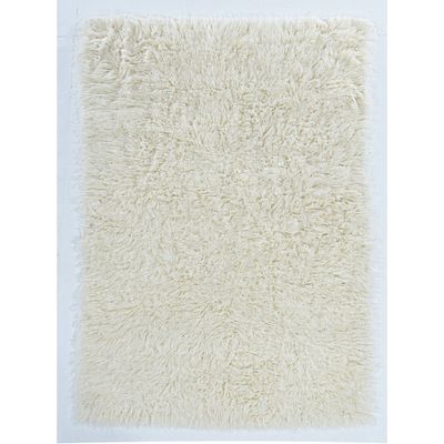 4x6 New Flokati Accent Rug Natural - Linon: High Pile Wool Shag, Bohemian Style, Indoor Area Rug