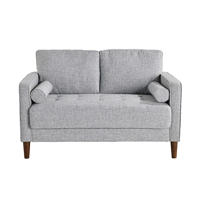 Lifestyle Solutions Giovanni Loveseat Woven Light Gray