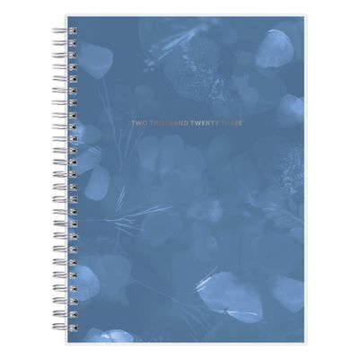 2023 Planner with Notes Pages Weekly/Monthly 5.875x8.625 Garden Blur Blue - Blue Sky