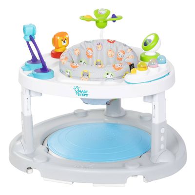 Smart Steps by Baby Trend Bounce N Glide 3-in-1 Activity Center Walker Stem Learning Toys - Safari Toss