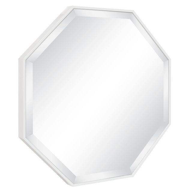 25 x 25 Rhodes Framed Octagon Wall Mirror White - Kate and Laurel