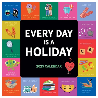 TF Publishing 2025 Wall Calendar 12x12 Every Days A Holiday