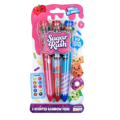 3ct Ballpoint Pens Scented Rainbow - Sugar Rush