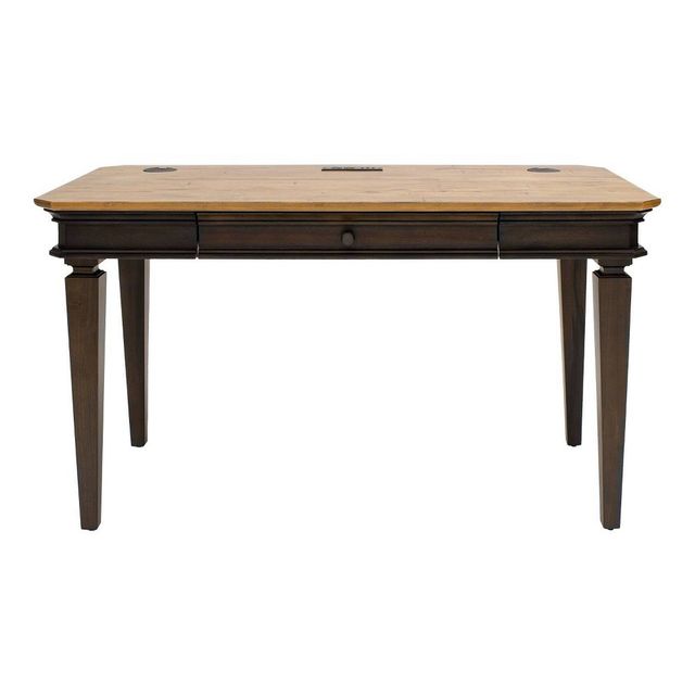 Martin Furniture Sonoma Writing Desk Brown: Stained Wood Finish, Metal Hardware, 54 Wide Desk with Drawer