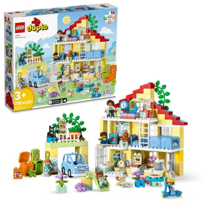 LEGO DUPLO Town 3 in 1 Family House Pretend Building Toy Set 10994