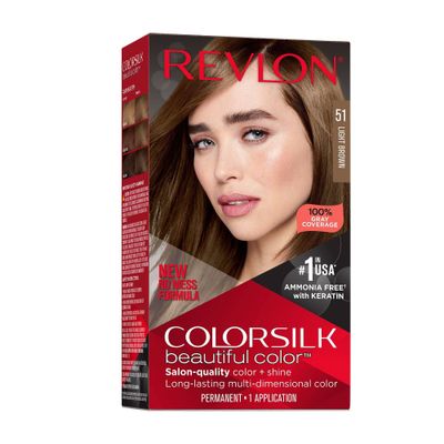 Revlon Colorsilk Beautiful Color Permanent Hair Color - 51 Light Brown - 4.4 fl oz
