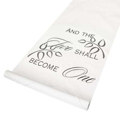 36 x 100 Two Shall Become One Aisle Runner White: Wedding Party Decoration by Hortense B. Hewitt