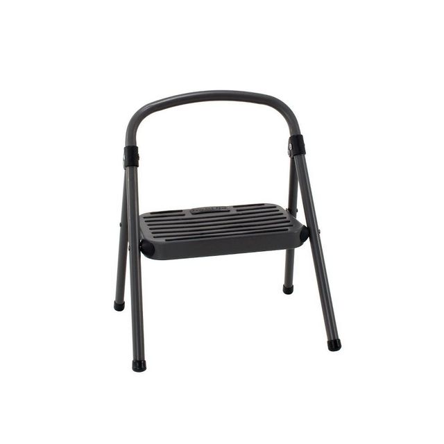 Cosco 1 Step All Steel Step Stool: Black, Folding Step Stool for Adults, Single Step, 225 lb Capacity, No Assembly Required