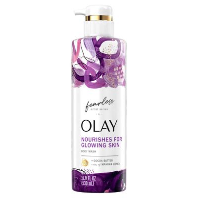 Olay Fearless Artist Series Nourishing Moisture Body Wash with Cocoa Butter & Notes of Manuka Honey - 17.9 fl oz