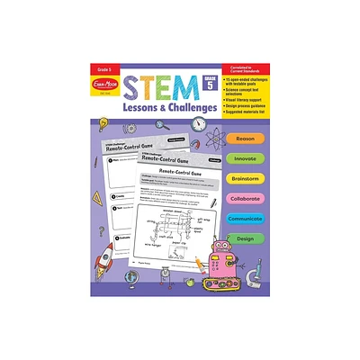 Stem Lessons and Challenges, Grade 5 Teacher Resource - by Evan-Moor Educational Publishers (Paperback)