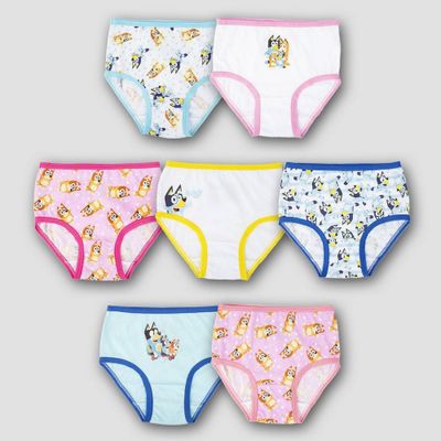 Toddler Girls 7pk Bluey Classic Briefs 2T-3T - Colors May Vary