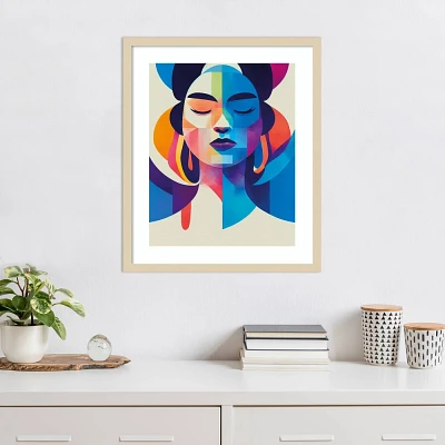 Amanti Art Colorful Portrait by Incado Wood Framed Wall Art Print