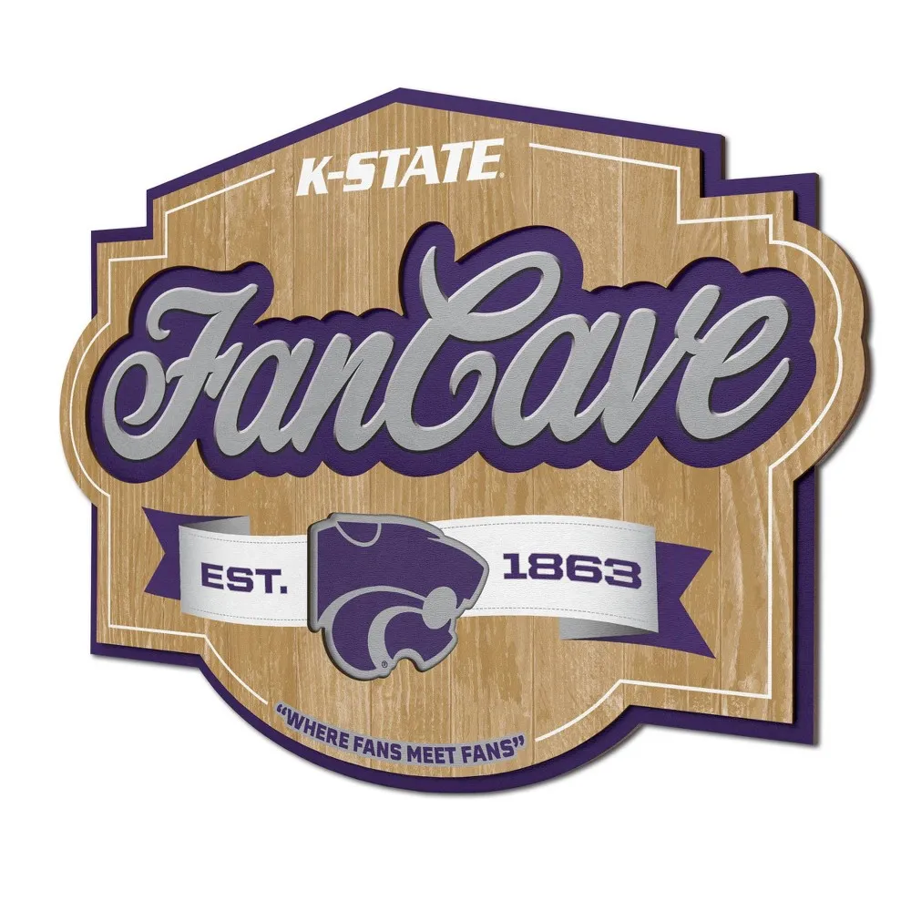 NCAA Kansas State Wildcats Fan Cave Sign