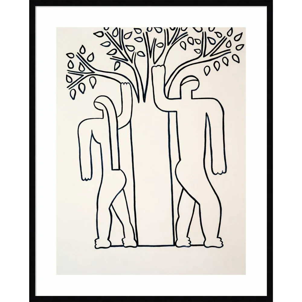 Amanti Art 33 x 41 The Woman The Man The tree by Cristina Rodriguez Wood  Framed Wall Art Print - Amanti Art | The Market Place