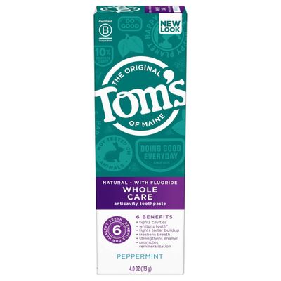 Toms of Maine Whole Care Peppermint Toothpaste