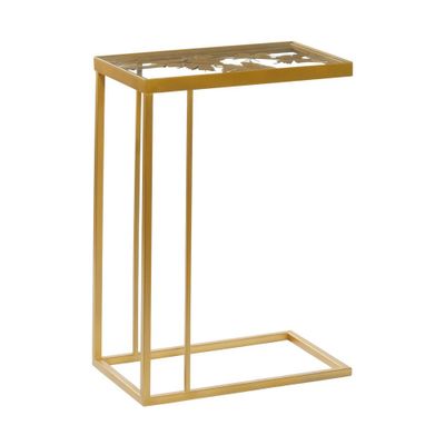 25 Contemporary Metal and Glass Accent Table Gold - Olivia & May