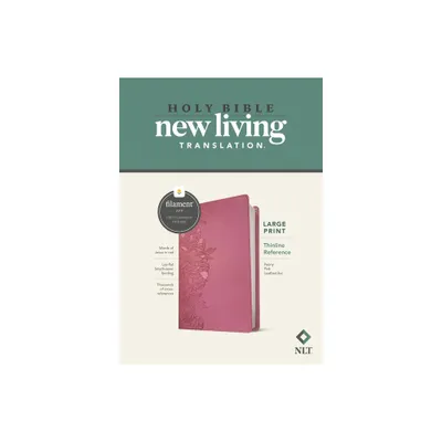 NLT Large Print Thinline Reference Bible, Filament Enabled (Leatherlike, Peony Pink, Red Letter) - (Leather Bound)