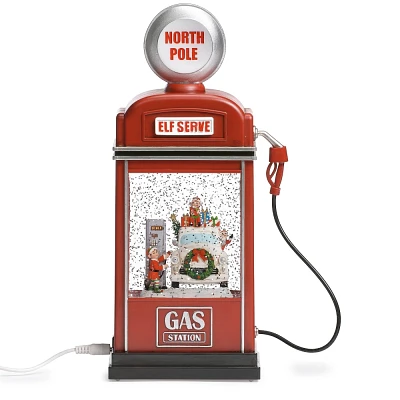 Roman Lighted Swirl Gas Pump Christmas Decorative Figurine