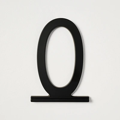 5 Metal House Number 0 Plaque Matte Black - Hearth & Hand with Magnolia: Aluminum Address Numbers, Powder-Coated Finish