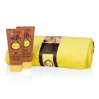 Sun Bum Extra Large Beach Towel and Lotion Suncare Set - SPF 50 - 3ct