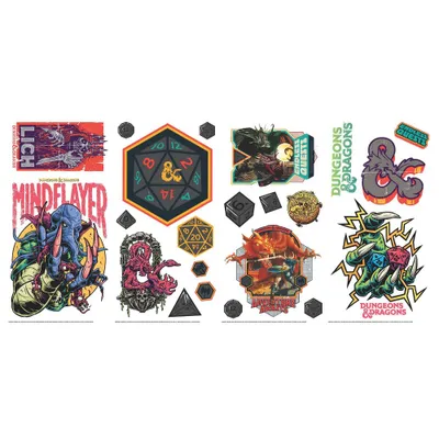 Dungeons & Dragons Peel and Stick Kids Wall Decals - RoomMates