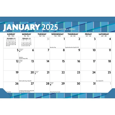 BrownTrout 2025 Desk Calendar 17x12 Large Print