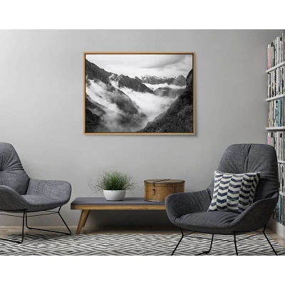 Kate & Laurel All Things Decor 28 x 38 Sylvie Inca Trail Framed Canvas by Pete Olsen Natural : Modern Vertical Wall Art