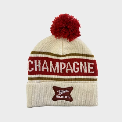 Men Miller High Life Beanie - Red/Beige