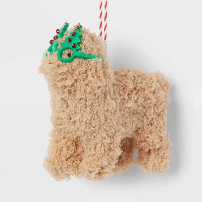 Fabric Labradoodle with Tree Glasses Christmas Tree Ornament - Wondershop