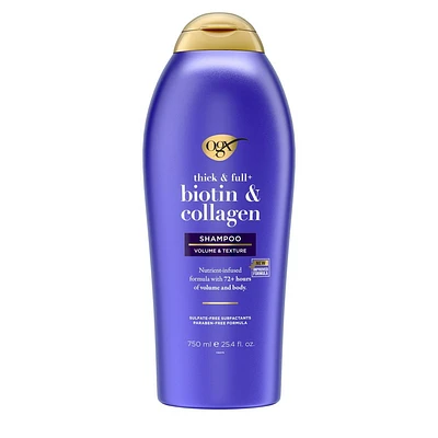 OGX Thick & Full Biotin & Collagen Salon Size Volumizing Shampoo for Thin Hair -  fl oz