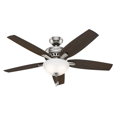 Hunter Fan 52 Newsome Ceiling Fan with LED Light Kit and Pull Chain Brushed Nickel