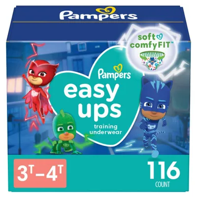 Pampers Easy Ups Boys PJ Masks Training Underwear Enormous Pack - 3T-4T - 116ct