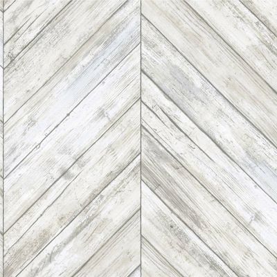 RoomMates Wood Herringbone Boards Peel & Stick Wallpaper