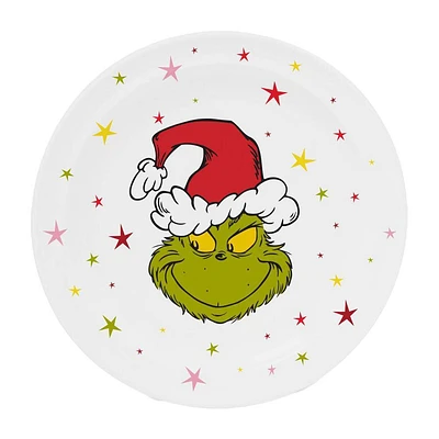 Dr. Seuss 10 Grinch Holiday Cheer Melamine Dinner Plate