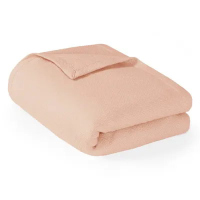 Liquid Cotton Bed Blanket Full/Queen Blush