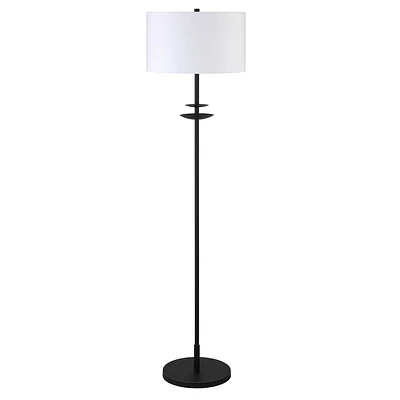 Hudson and Canal 63 Tall Floor Lamp: Blackened Bronze, Modern Design for Living Room