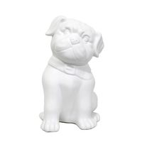 Porcelain Puppy Dog Shaped Table Lamp White - Elegant Designs