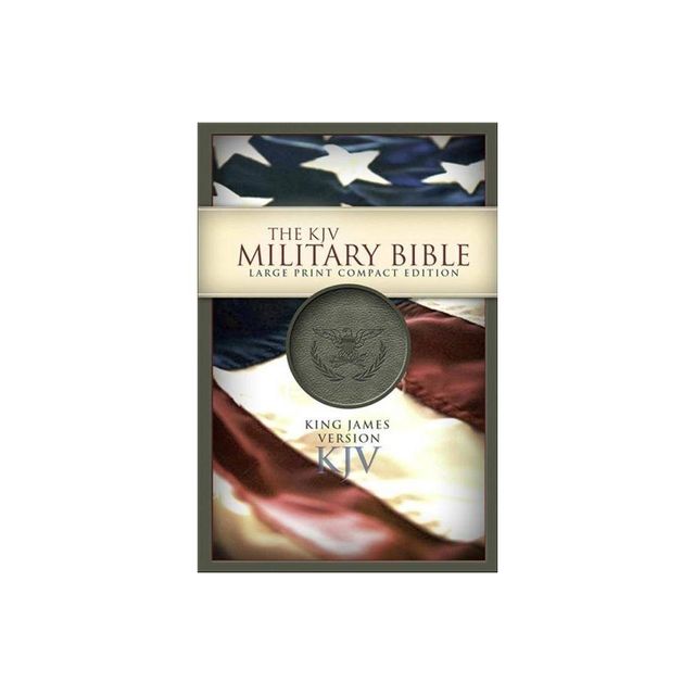 Military Bible-KJV-Large Print Compact - by Holman Bible Publishers (Leather Bound)